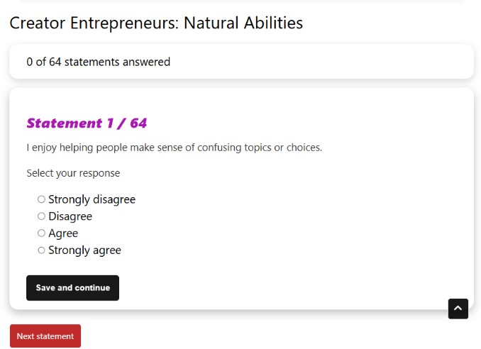 Students interface, giving responses.